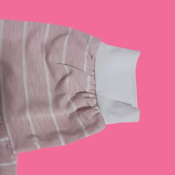 Cherish Pink & White Striped Womens Top size medium - Picture 3 of 7